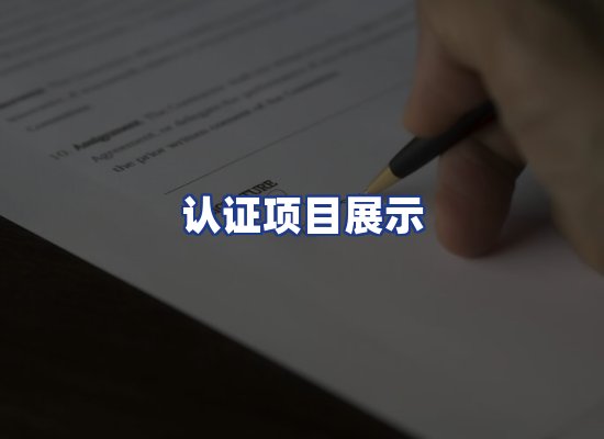 认证项目展示